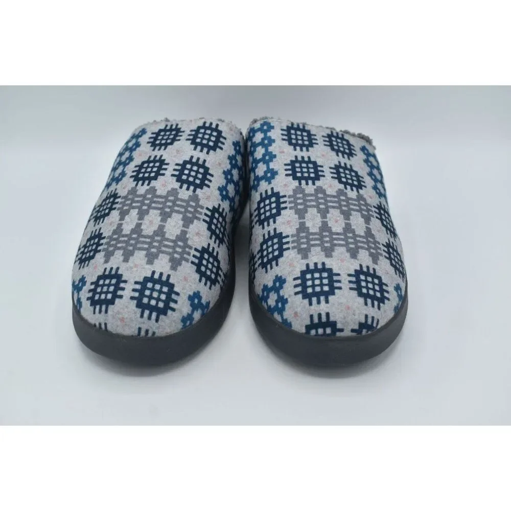 Toms Mens 10.5 Harbor Frost Grey Snowdon Repreve Two Tone Felt Slip On Slippers‎